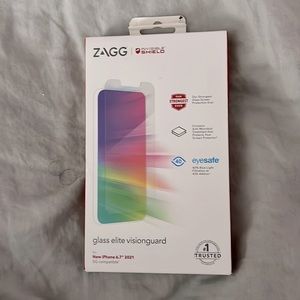 ZAGG Glass Screen Protector for 2021 6.7” iPhone (5G Compatible) Brand new.
